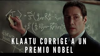 Klaatu corrige a un premio Nobel