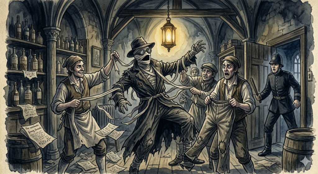 Escena de la novela el hombre invisible